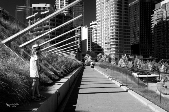 black and white view of Vancouver